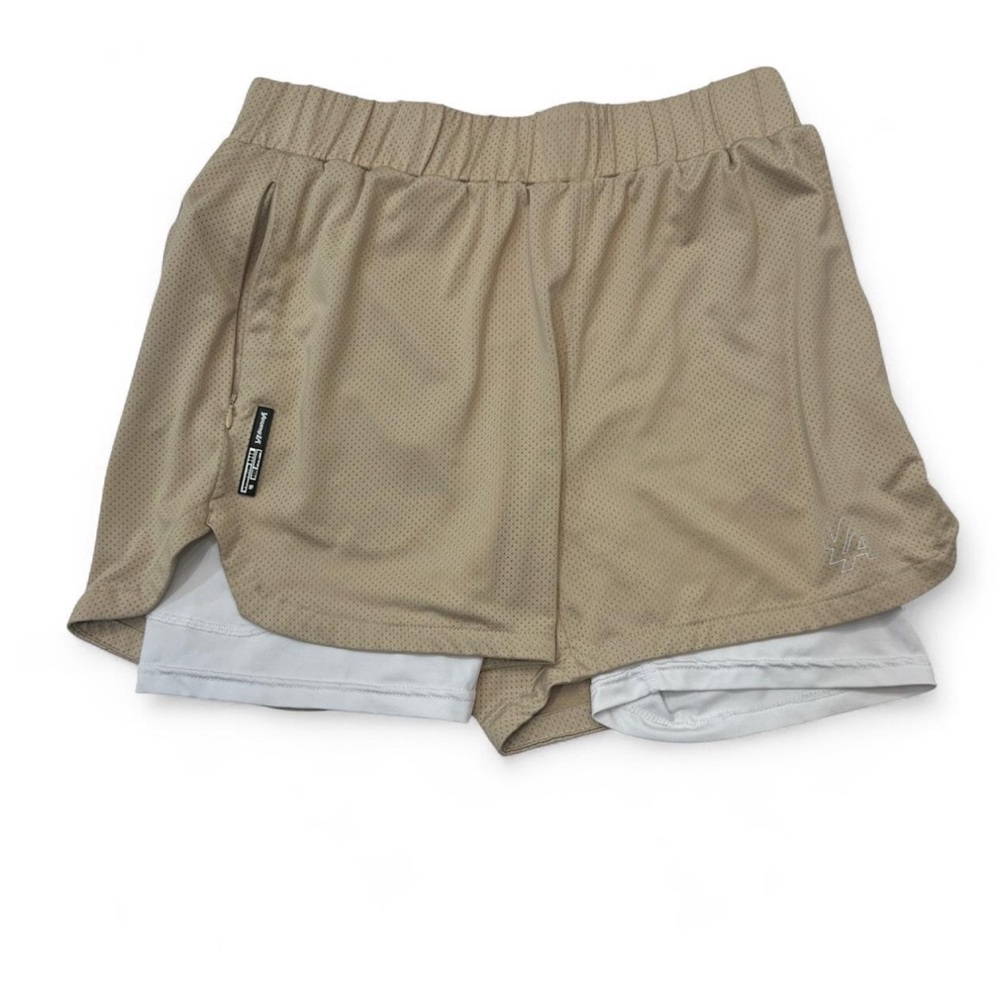 YoungLa 105 2.0 2 in 1 Compression Shorts Beige Size L